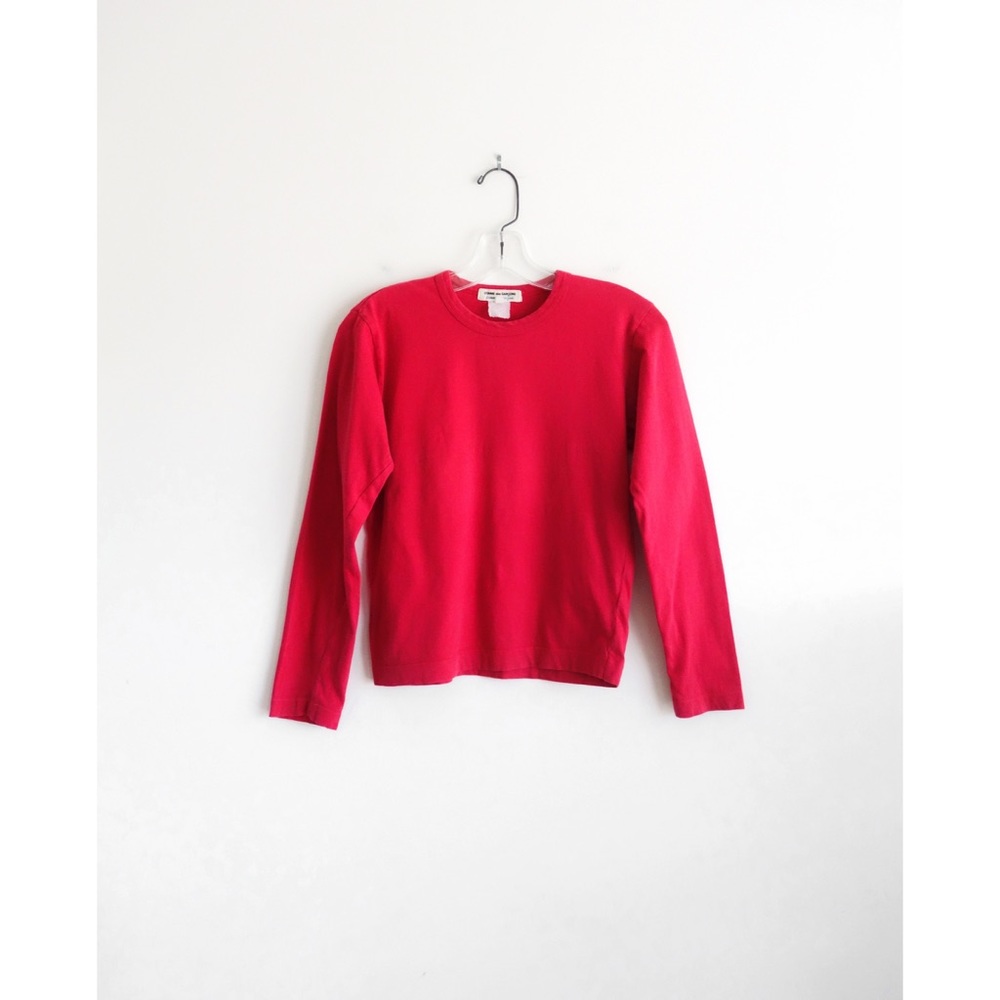 Comme des Garcons Red Long Sleeve Tee